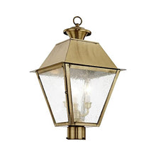 Livex Lighting 2169-61 Mansfield 3-Light Outdoor Post Lantern, Charcoal
