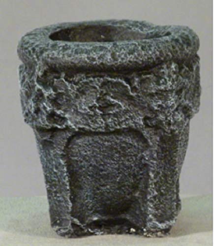 CC Outdoor Living Set of 2 Old Stone Finished Outdoor Decorative Urn Planters 37" Black