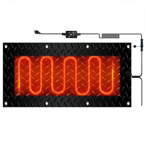 iumLeap Thickened Walkway Snow Melting Mats, 12/15.7/20/23.6in Width Outdoor Stairs- Non-Slip Winter Removal and Ice Melt Products -Heating Entrance(1Pcs-60x360cm/(23.6x142in))