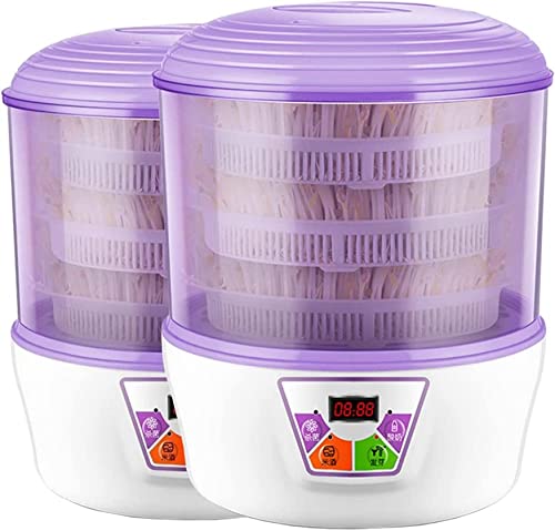 KFJZGZZ 2PCS Bean Sprout Machine, Household Automatic Intelligent Large-Capacity Sprouting Machine PTC Constant Temperature Cultivation Grain Seed Germination Kit