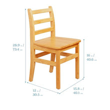 ECR4Kids Rectangular Hardwood Table Set with Chairs Honey
