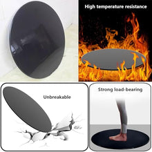 SXKJQER Black Glass Table Top Ø38cm•100cm, Round Glass Top, Tempered Glass, Plate Glass, Replacement Table Top, Flat Circular Sheet Ideal for Patio, Dining, Coffee, Side Table(Size:100CM(40INCH))