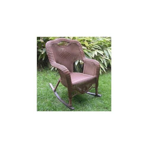 International Caravan Furniture Piece Resin Wicker Indoor/Outdoor Rocker