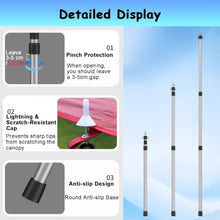 YXXSDP Shade Sail Support Poles with Base, Adjustable Canopy Stand Kit