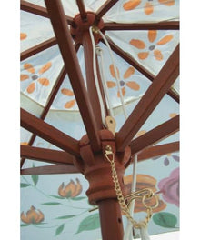 OROTLECT 9' Wooden Umbrella with Hand Painted Cover