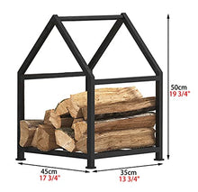 LZPHGB Babyce Firewood Log Rack Indoor Large Small Log Wood Rack For Firewood, Indoor Outdoor Firewood Stand Metal Modern, For Yard Fire Pits Camper Wood Shed Farmhouse,Small-45x35x50cm