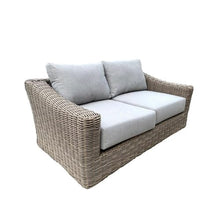 Teva Furniture Tulum Two-Tone Loveseat Beige Silver Cushions