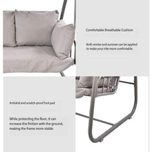 KJLYLPP Outdoor Balcony Rocking Chair, 2-Person Outdoor Patio Swing Chair, Simple Waterproof Sunscreen Courtyard Hanging Sunshade, for Garden, Balcony, Backyard