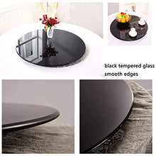 HDDNMLOH Tempered Glass Round Table Top for Outdoor Patio Furniture 40cm/50cm/60cm/80cm Transparent Black/Brown Rounded Edge Ideal for Kitchen Dining Tables or Coffee Table