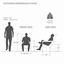 Cambridge Casual Napa Teak Wood Outdoor Adirondack Chair with Quick-Dry Cushion Natural Teak / Textiline Tan