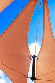 GJZDPMY 9.4x9.4m Sun Shade Sail - UV Protection Waterproof Durable Canopy with Fixing Kit for Patio Backyard Garden Terrace - Orange Outdoor Umbrella Cover