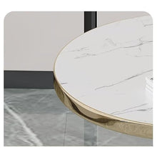 CHmrfvqtus Couch Side Table Home Luxury Stone Slab Coffee Table & Side Nordic-Style Round Reception for Living Room