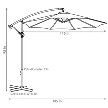 Sunnydaze Cantilever Umbrella with Square Base Included, 10', Burnt Orange