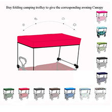 Folding Garden Trolley Cart Heavy Duty Wagon for Outdoor Camping Picnic Fishing Multi-Function Sping Cart with Table Board Load:80kg (Army Green)