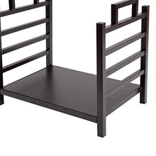 DJVHSRI Firewood Storage Rack Iron Black Home Wood Firewood Storage Storage Shelf Firewood Display Showcase,