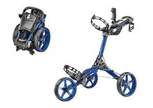 Caddytek CaddyLite Compact Semi-Auto Folding Golf Push Cart Blue