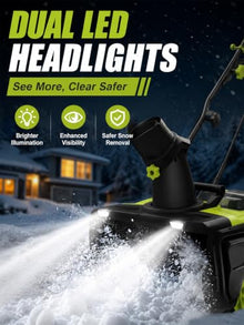 SHUMIAO Electric Snow Blower 40V, 20-Inch Clearing Width, Dual LED Lights
