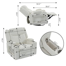 ERYE Multifunctional Power Reclining Chair Electric Recliner Armchair for Home Theater Office, 270° Swivel Rocker Chair W/USB-C Ports, Adjustable Headrest & Vibration Massage