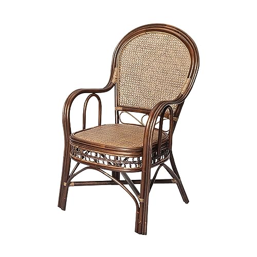 ONMYJFD Back Chair Classical Dining Stool Furniture Leisure Office Chair Plant Rattan Material Dining Chair