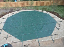 Winter Inground Pool Cover Round, Heavy Duty Pools Lid Yard Pets Child Safety Protection, Dust Nets Falling Leaf Mesh Snow Ice Proof Cover, with Hardware(33ft)