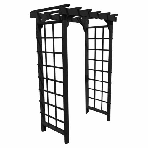 Keystone Amish Co. Dover Cedar Arbor, 4-Foot, Charcoal Stain