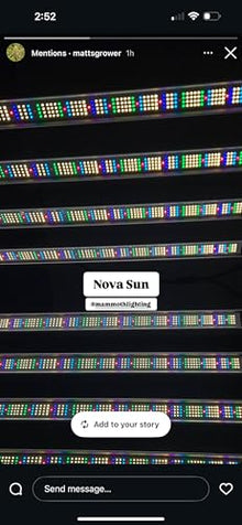 Mammoth Lighting Nova Sun Series LED Grow Light | Full Spectrum CMH Sunlike Grow Lamp with Far Red & UV Option | Dimmable High PPFD (8 Bar / 820w / 5x5 / 44" x 44")