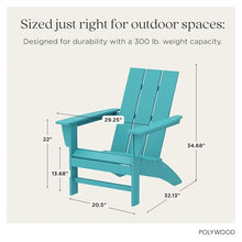 POLYWOOD Modern Adirondack Chair – All-Weather Outdoor Lawn Adirondack Chairs – HDPE, Fade-Resistant & Durable Outdoor Furniture – For Patio, Deck & Fire Pit Chairs – Aruba