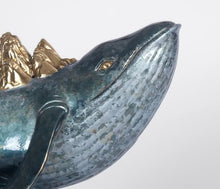 FENGSHUI-CAISHEN Pure Copper Whale Statue Blue