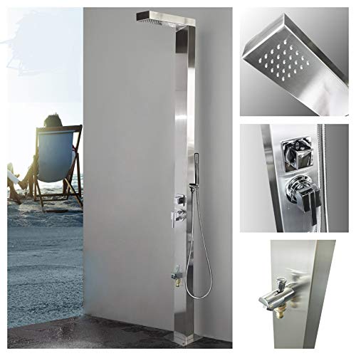 No Worries Products Windsor ADA 316 Marine Grade Stainless Steel Outdoor Shower Panel