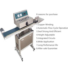 HQHAOTWU Continuous Induction Sealer Aluminum Foil Sealing Machine 220V 1.5KW