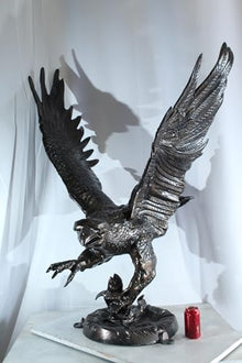 NIFAO Aluminum Eagle Statue, Large Flying Eagle, 40" L x 35" W x 51" H