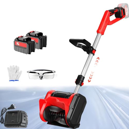 Battery Powered Snow Shovel,Cordless Snow Shovel,Electric Snow Blower for Driveway with Adjustable Handle & Telescopic Pole, for Patio, Playground, Farm