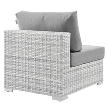 Modway Convene Outdoor Patio Armless Chair in Light Gray Gray