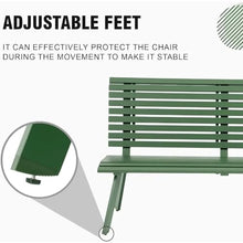 DUYHBAWRS Outdoor Garden Bench Patio Porch Chair Furniture Slatted Design w/Backrest Patio Benches
