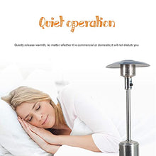 Outdoor Gas Patio Heater Radiator with Tip Over Protection Free Standing Indoor Outdoor Heaters Waterproof Instant Warm for Garden Garage-Stainless Steel And Rain Shield 230cm (90in) (230cm (90in