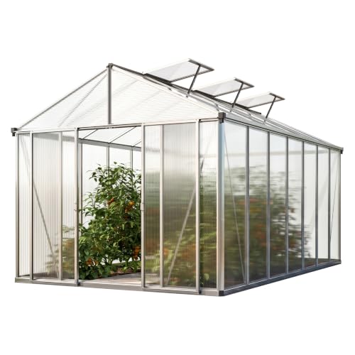 GFP 8.6x14.6 ft Walk in Greenhouse, 10mm Polycarbonate Panels