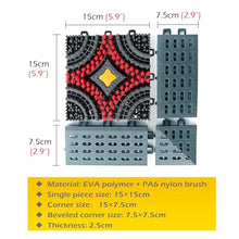 GTPBAO Outdoor Floor Mats with Circle Brush - Anti Slip Rubber Drainage Mat for Commercial Kitchen Garage Garden, Heavy Duty(150x300cm/59x118.1in)