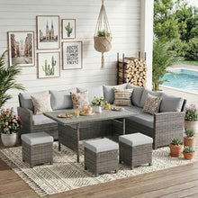 Wisteria Lane 7 Piece Patio Furniture Set, Patio Sectional for All Weather