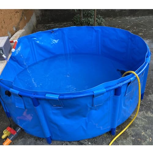 Blue Backyard Above Ground Pools 13ft 12ft 10ft 8ft 6.6ft 6ft 5ft 4ft 3ft Wide, Family Bath Plastic Pool/ Breeding Irrigation Water Tank with PVC Frame, Raised Fish Pond(5.9x2.6ft/1.8x0.8m - 2034L/537