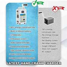 Manual Emergency Power Generator, Outdoor Emergency Generator, Survival Hand Crank Generator, 110V / 220V, 3 Types Power Supply, LED Emergency Light, For Outdoor Travel Camping 发电机+控制器