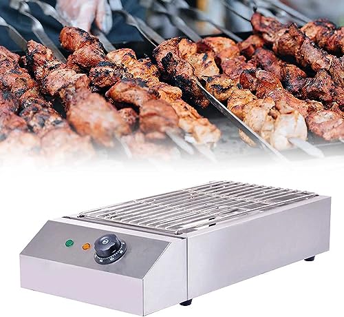 TYYMLY Electric Smokeless Portable BBQ Barbecue Grill Indoor Cooking Grill with Water Filled Drip Tray & Temperature Control-Safe Griddle for Indoor & Kebab Grill(A)