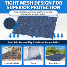 i COVER Pool Safety Cover, Fits 20x40ft Rectangle Inground Swimming Pool, Heavy Duty Mesh High Strength Pool Cover, Hardware and Instruction Manual Included, Blue PC01-2040BL