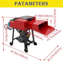 HQHAOTWU 6-Blade Hay Cutter Pulverizer Grass Silage Machine Red