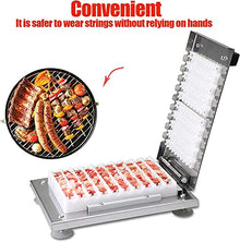 UYCVT Stainless Steel Meat Skewer Maker Machine, 10 Holes Barbecue Kebab Maker, Can Be Reused Skewers Barbecue Tool, for Outdoor,Party, Family