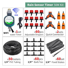 Ship Accessories 50M-5M DIY Drip Irrigation System Automatic Watering Garden Hose Micro Drip Watering Kits with Adjustable Drippers Irrigation Accessories(KIT010-50M)