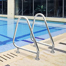 BSNANCA Sturdy Pool Safety Handrails Pool Handrails 2 PCS Swimming Pool Handrail 304 Stainless Steel Swimming Pool Handrail Pool for SPA, Inground Pool with B