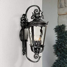 Casa Marseille 31" High Black Traditional Large Outdoor Wall Light Fixture