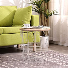 NRFJFOP Iron Side Table Small Coffee Living Room Sofa Round