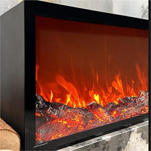 Atomized Fireplace Fireplace Insert Built-in Decorative Cabinet Simulated Flame Tempered Glass Surface Household(Small)