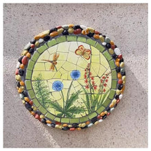 GZHERVICES 5PCS - 3D Wall Art Decor, Decorative Stone for Garden, Outdoor Wall Decorations, Garden Décor Footstone, Ceramic Mosaic Stepping Stone, Wall Sculptures Wall Hanging Art